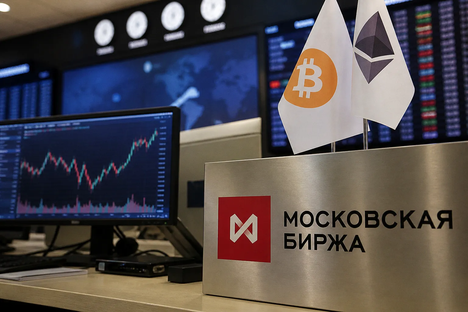 Московская биржа внедряет бессрочные фьючерсы на биткоин и эфириум